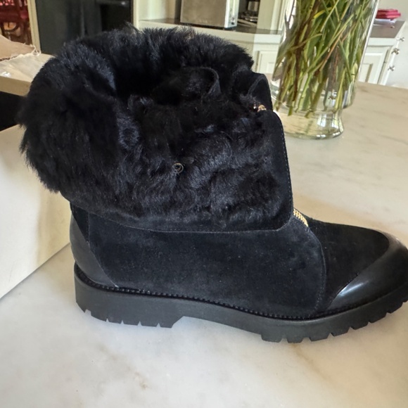 Burberry Quinsy Black Eomen's 8.5 38.5 Suede, leather, Boots - Picture 7 of 16